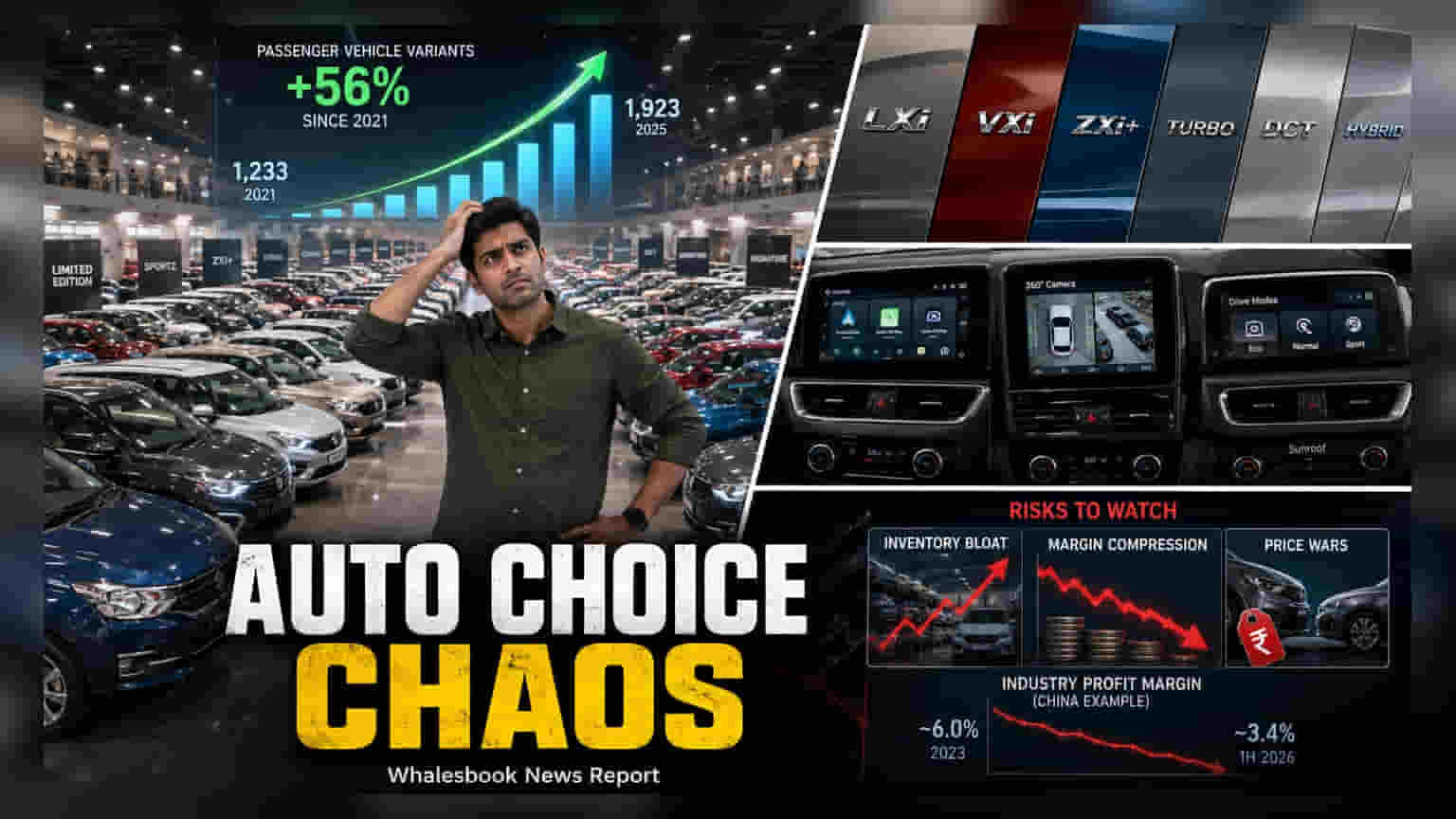 Indian Auto Firms: रिकॉर्ड 1900+ Variants की बाढ़! डीलर्स पर बढ़ा दबाव, मार्जिन पर मंडराए बादल