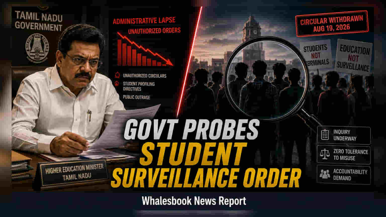 Tamil Nadu Govt Probes Officials Over Unauthorized Student Profiling Circulars