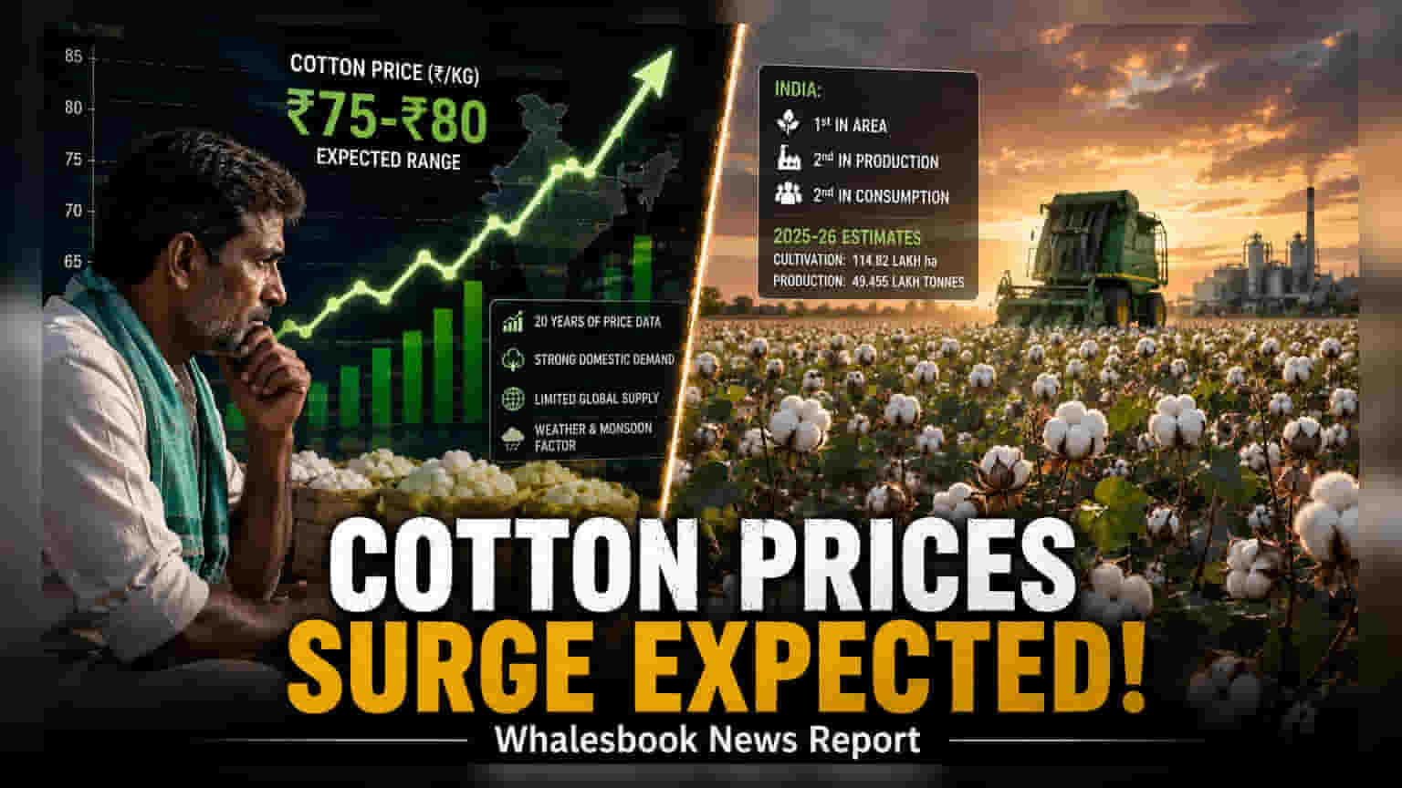 TNAU Forecasts Cotton Prices at ₹75-80/kg for Upcoming Harvest