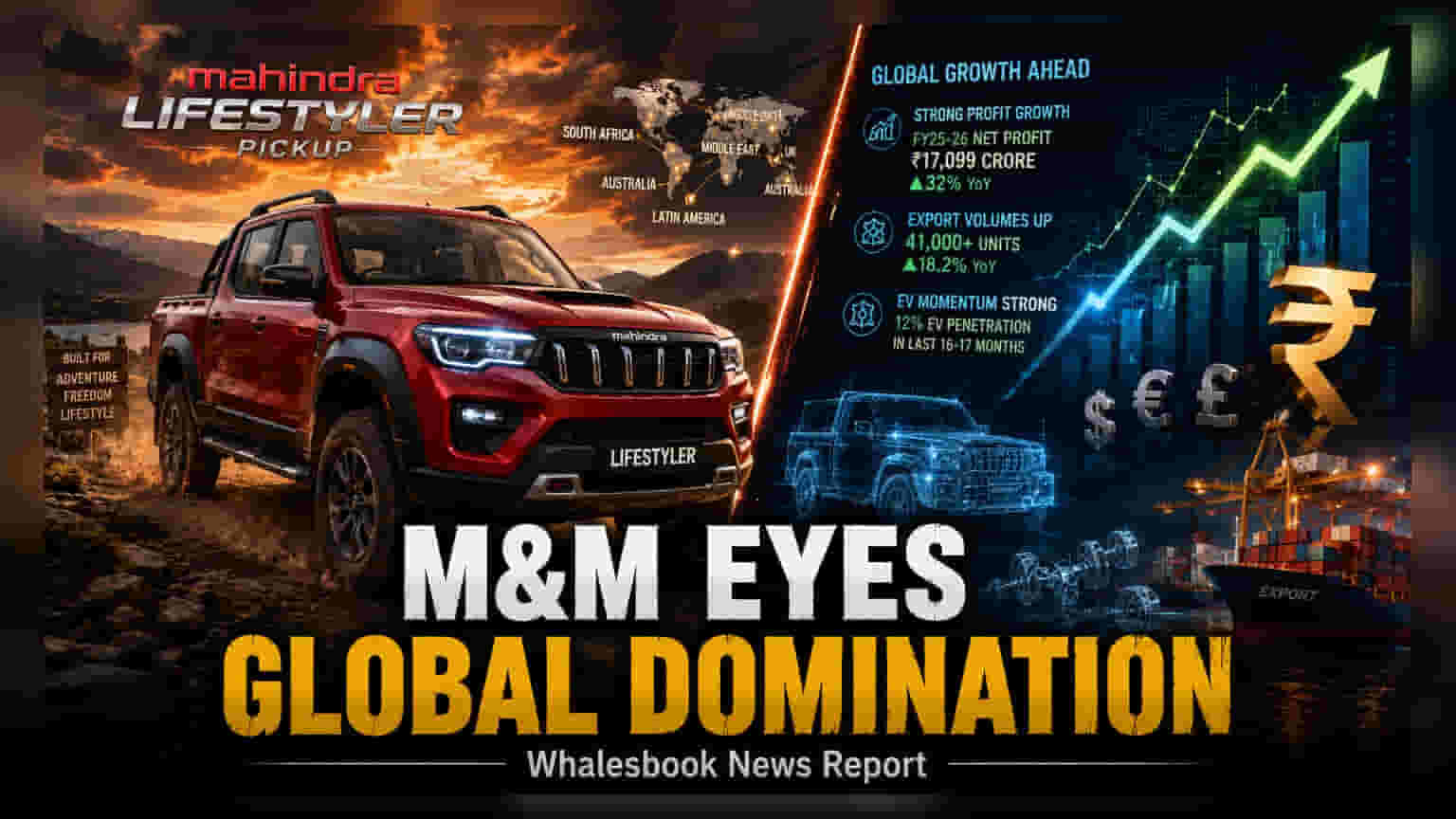 Mahindra & Mahindra 'Lifestyler' Pickups સાથે નિકાસનો વિસ્તાર કરશે