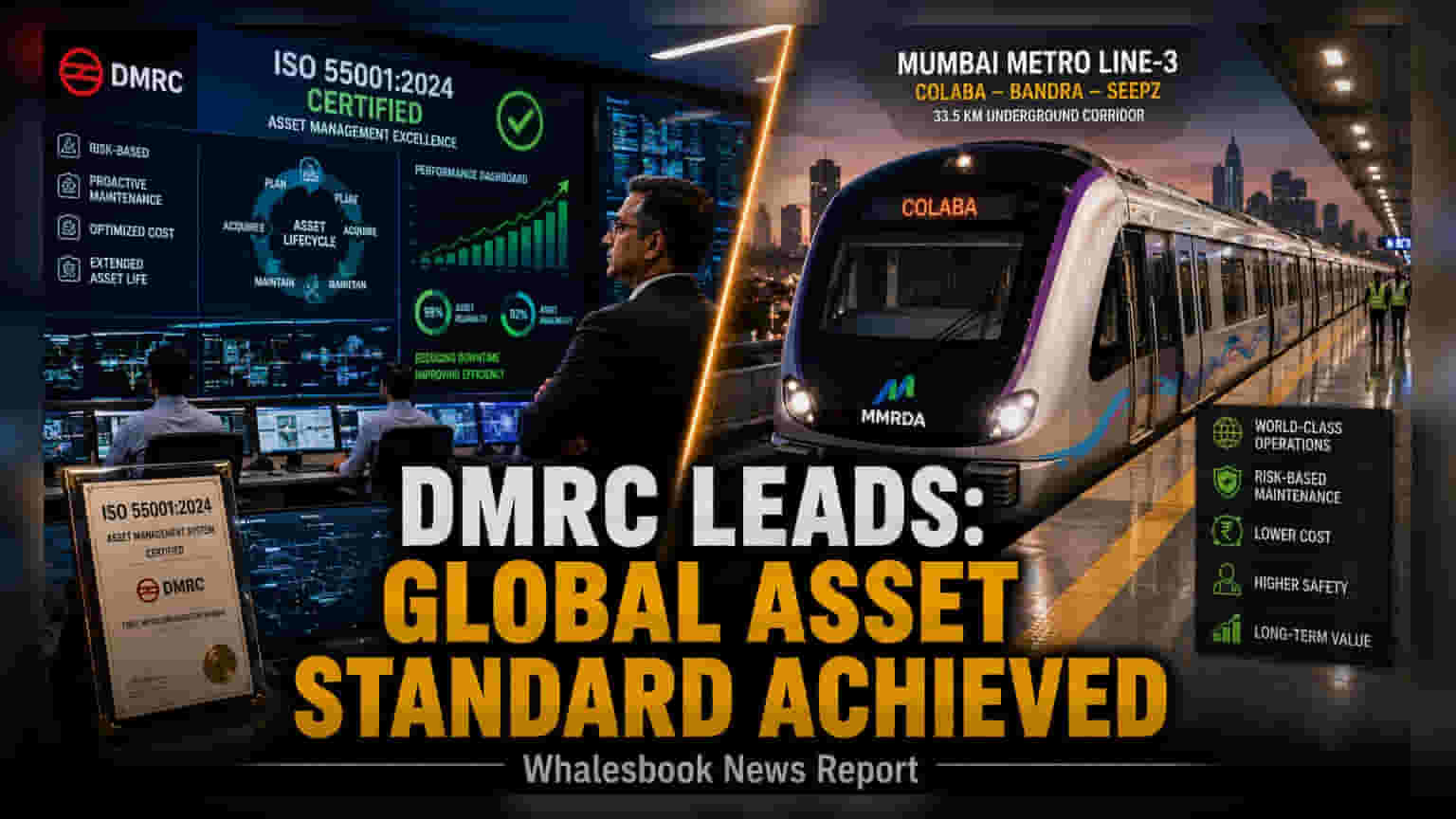DMRC Earns ISO Certification for Mumbai Metro Line-3 Management