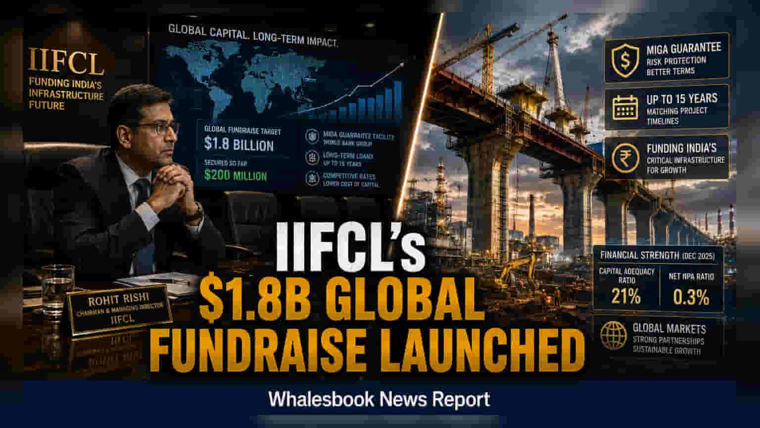 IIFCL ची इन्फ्रास्ट्रक्चरसाठी मोठी योजना: **$1.8 अब्ज** डॉलर उभारणार