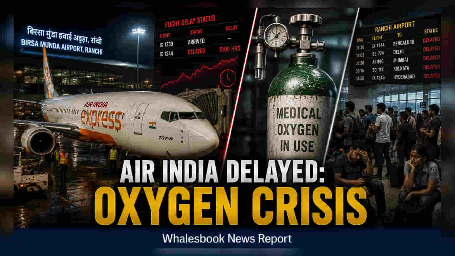 Air India Express Flight Delayed 5 Hours in Ranchi Over Oxygen