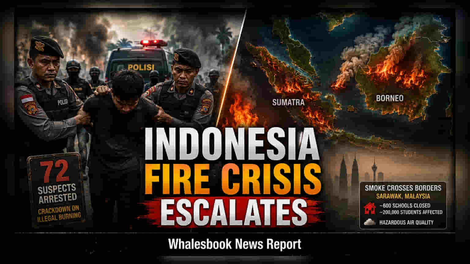 Indonesia Arrests 72 Over Forest Fires; Haze Hits Trade