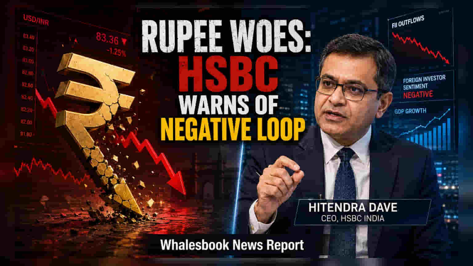 HSBC India CEO Warns Weak Rupee Could Trigger Investor Loop