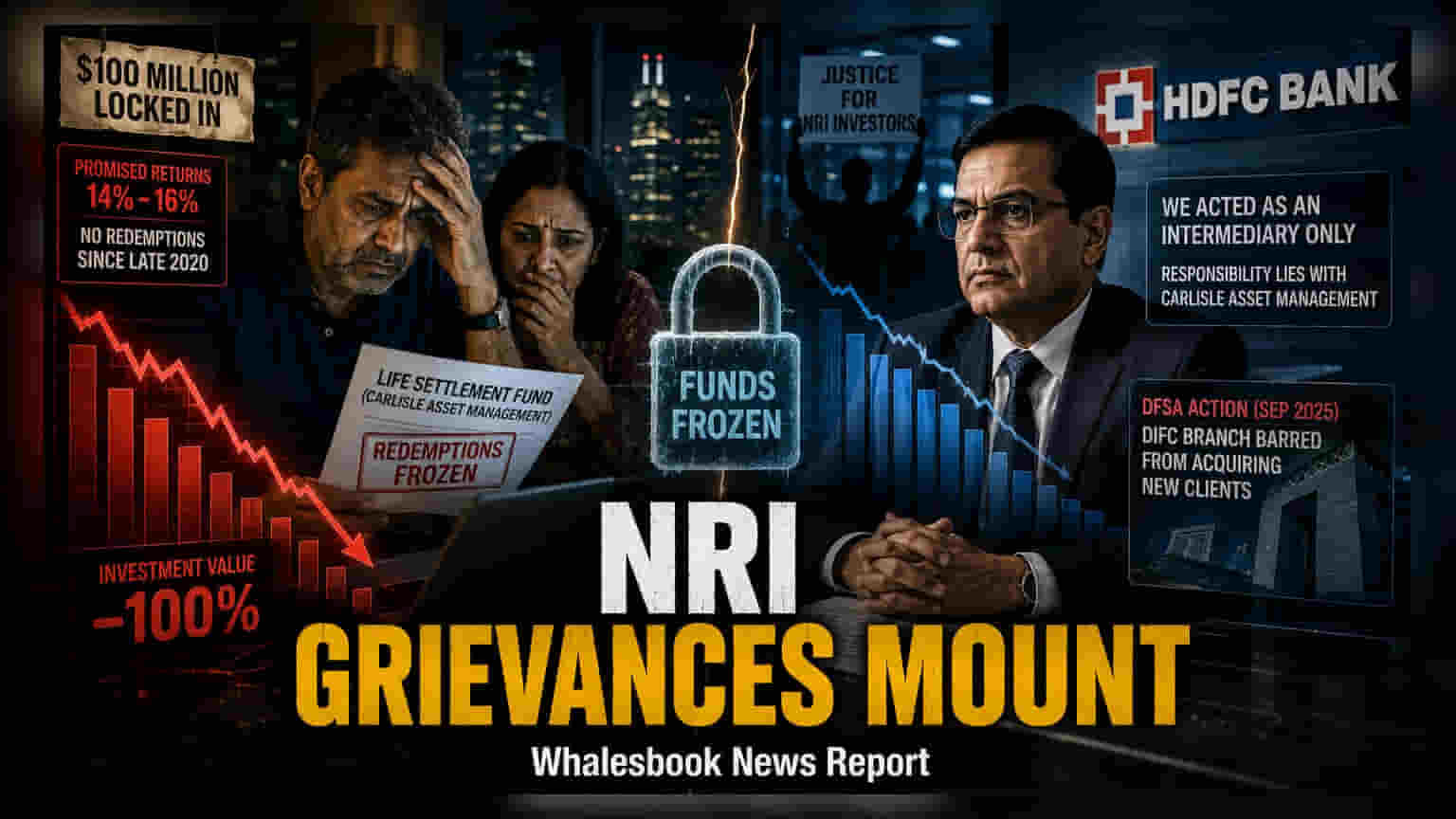 HDFC Bank: NRI निवेशकों का हंगामा! Carlisle Fund में फंसे पैसे, बैंक पर लगे मिस-सेलिंग के आरोप