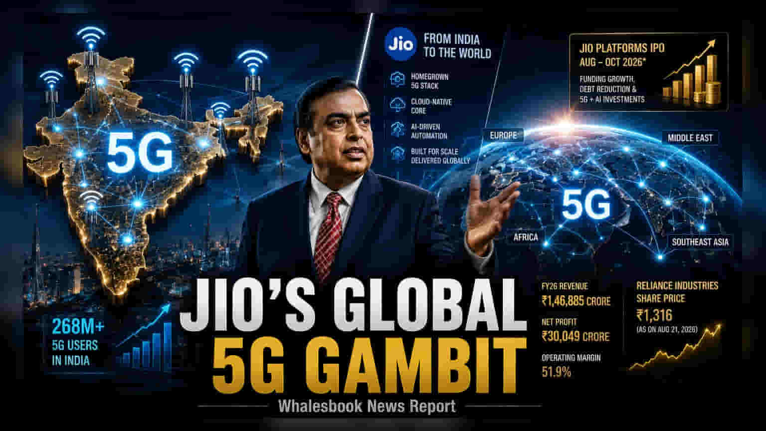Reliance Jio 5G టెక్నాలజీ.. ప్రపంచ మార్కెట్లోకి దూసుకుపోతోంది!