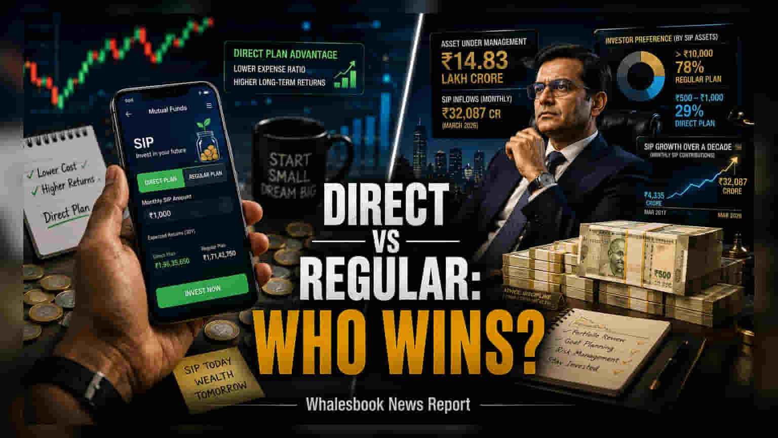 SIP मध्ये मोठा खेळ! डायरेक्ट प्लॅन सोडून मोठे गुंतवणूकदार अजूनही रेग्युलर प्लॅनला का पसंती देतात?
