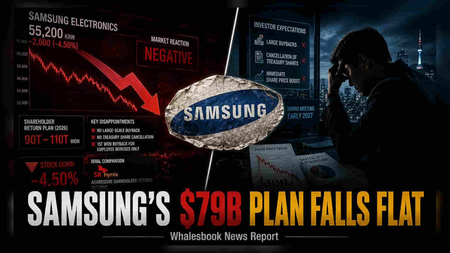 Samsung Shares Fall After Shareholder Return Plan Disappoints
