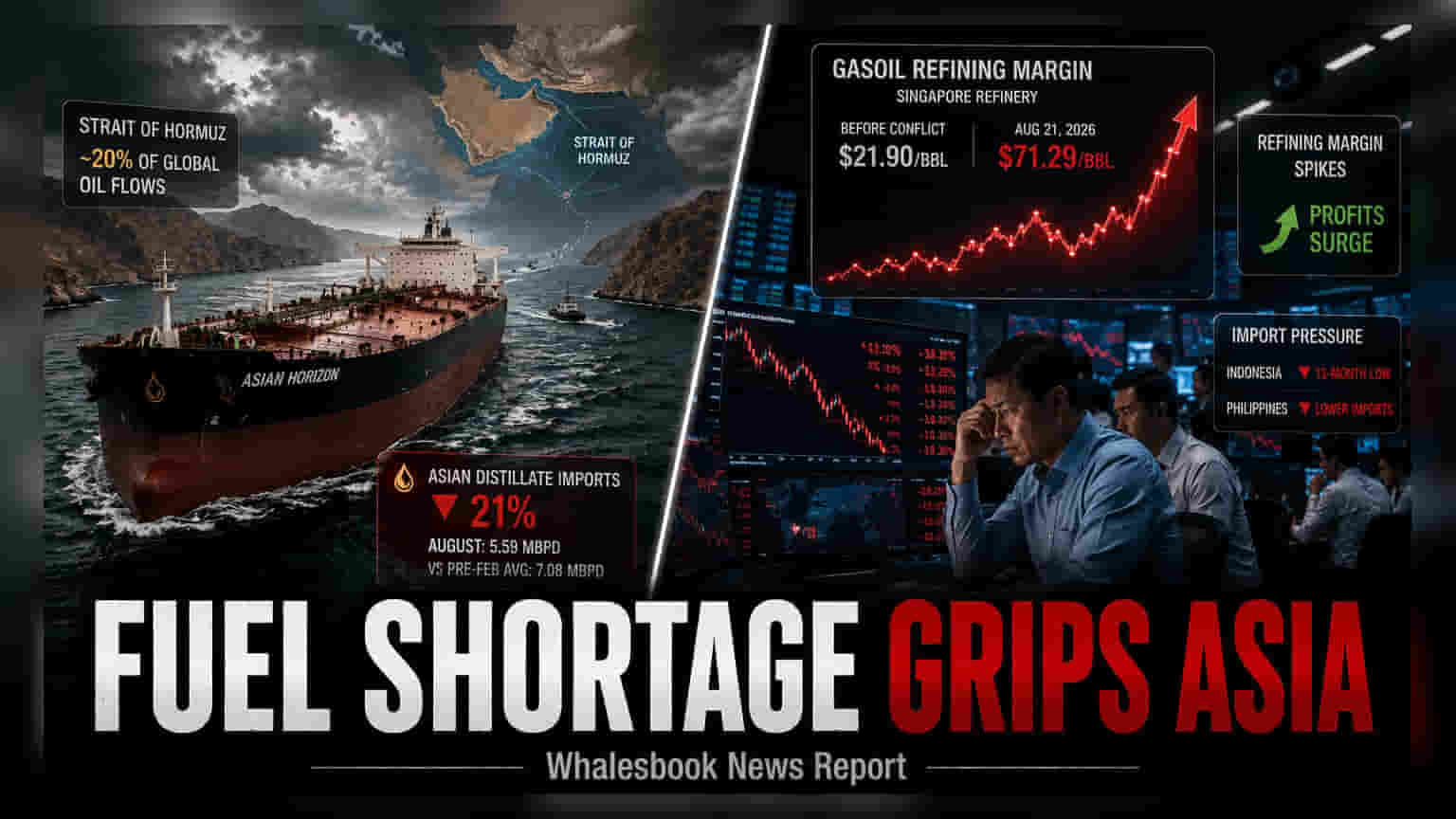 Asia’s Fuel Shortage: Refining Margins Hit Highs as Imports Drop 21%