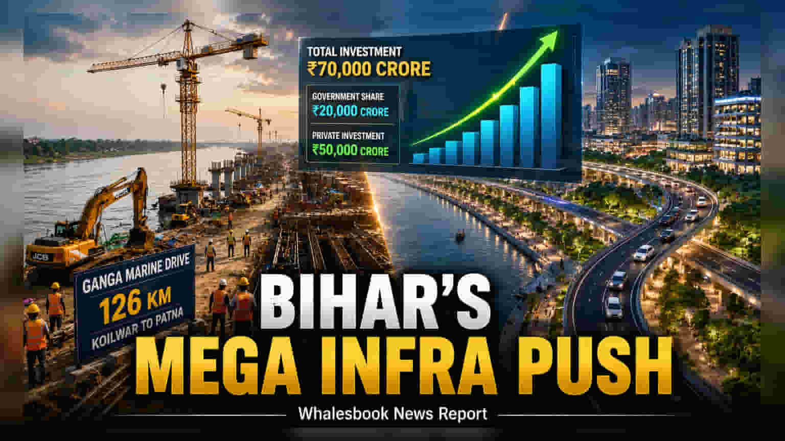 બિહારમાં ₹70,000 કરોડનો મેગા પ્રોજેક્ટ: ગંગા નદી કિનારે બનશે 126 કિમી લાંબો મરીન ડ્રાઈવ