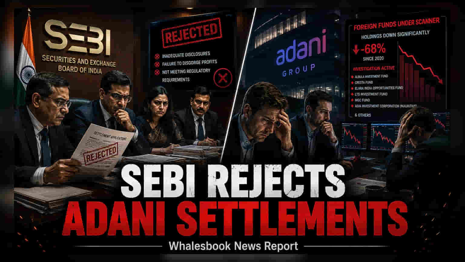 SEBI Rejects Settlement Bids From 13 Adani-Linked Foreign Funds