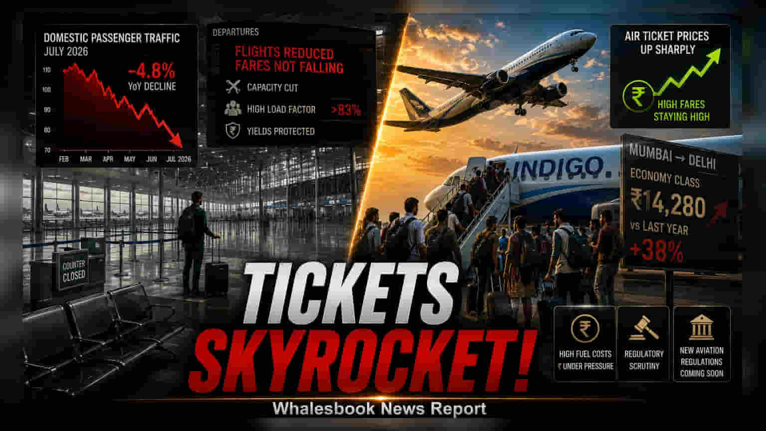 Indian Airfares: డిమాండ్ తగ్గినా.. టికెట్ ధరలు తగ్గట్లేదు! కారణం ఇదే..