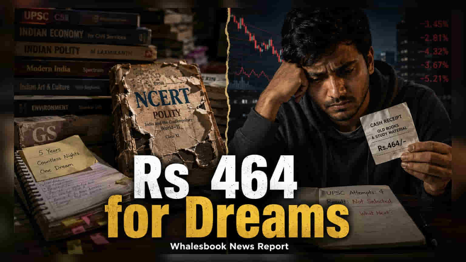 UPSC પરીક્ષા: ₹464માં સ્ટડી મટીરીયલ વેચનાર આકાંક્ષીએ કોચિંગ સેક્ટરના દબાણ પર પ્રકાશ પાડ્યો
