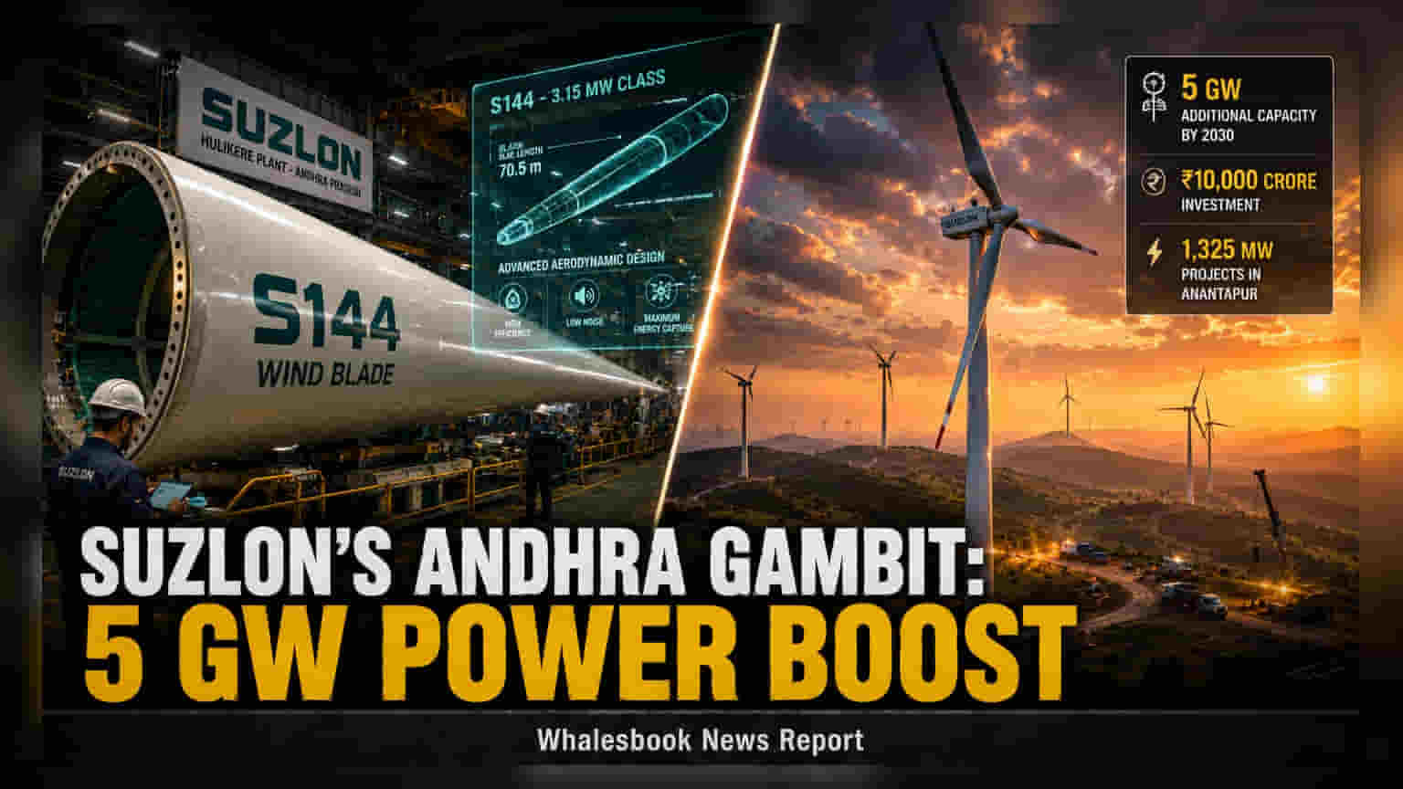 Suzlon-ன் அதிரடி அறிவிப்பு: ஆந்திராவில் ₹10,000 கோடி முதலீடு, 5 GW மின் உற்பத்தி திட்டம்!