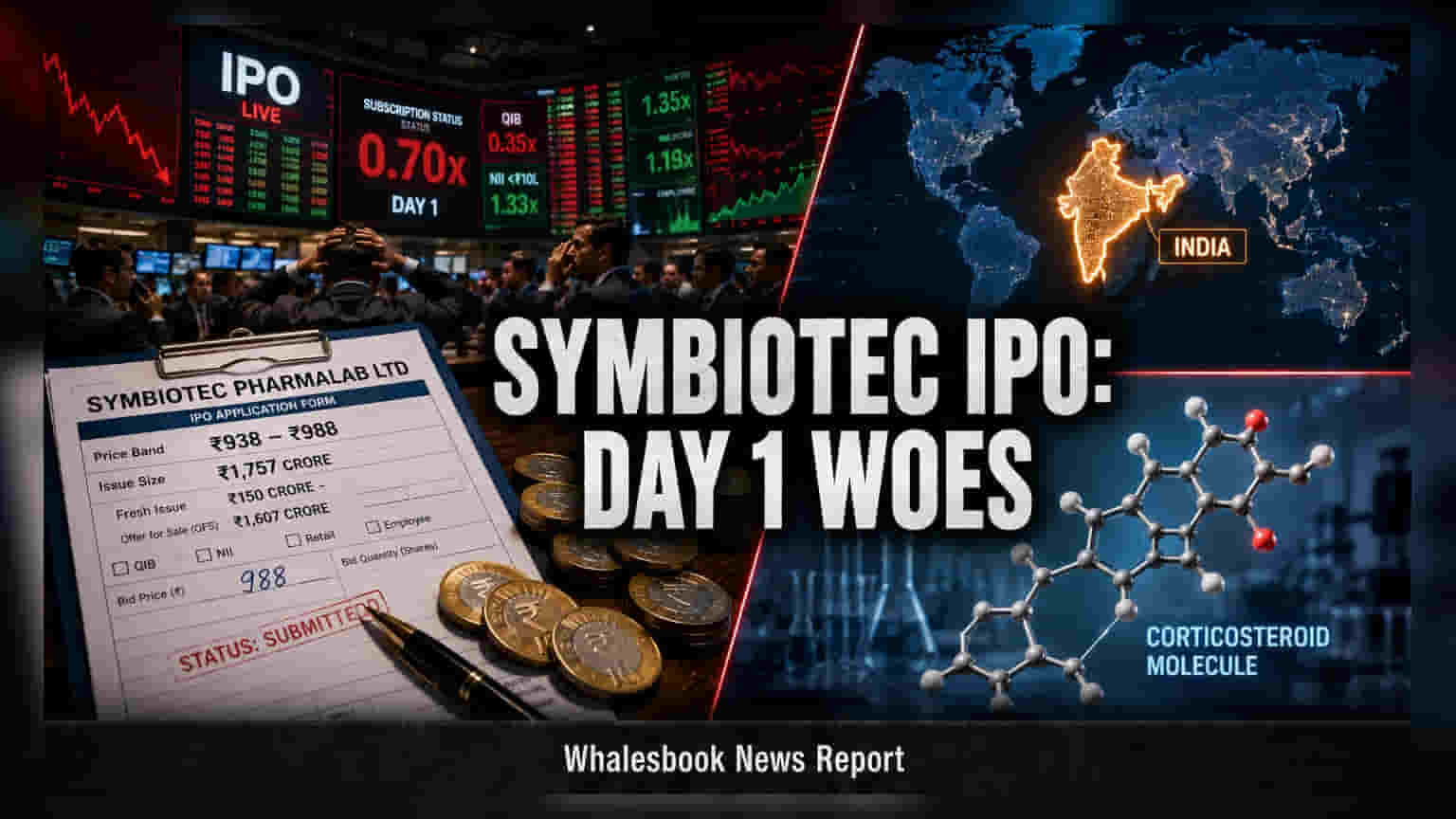 Symbiotec Pharmalab IPO: શેરબજારમાં સાવચેતીભર્યો પ્રવેશ, પ્રથમ દિવસે માત્ર 0.70x સબસ્ક્રિપ્શન