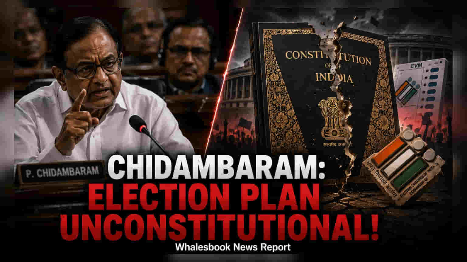 P. Chidambaram નો 'એક રાષ્ટ્ર, એક ચૂંટણી' ને વિરોધ: JPC સમક્ષ રજૂઆત