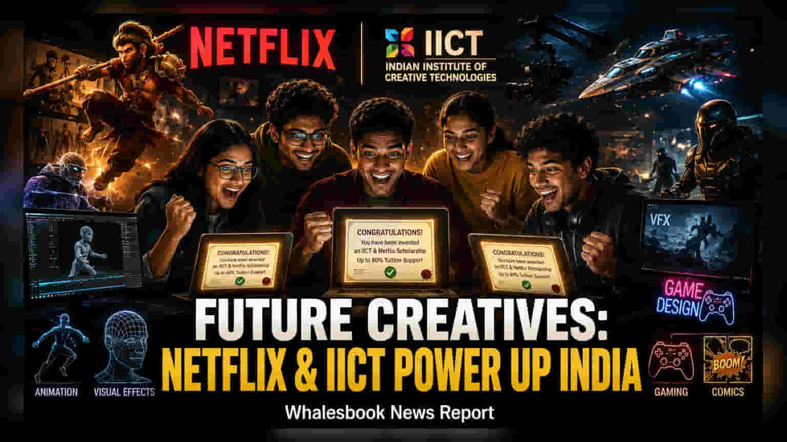 Netflix और IICT मिलकर भारत में क्रिएटिव टैलेंट को देंगे बढ़ावा, 100 स्कॉलरशिप का ऐलान!