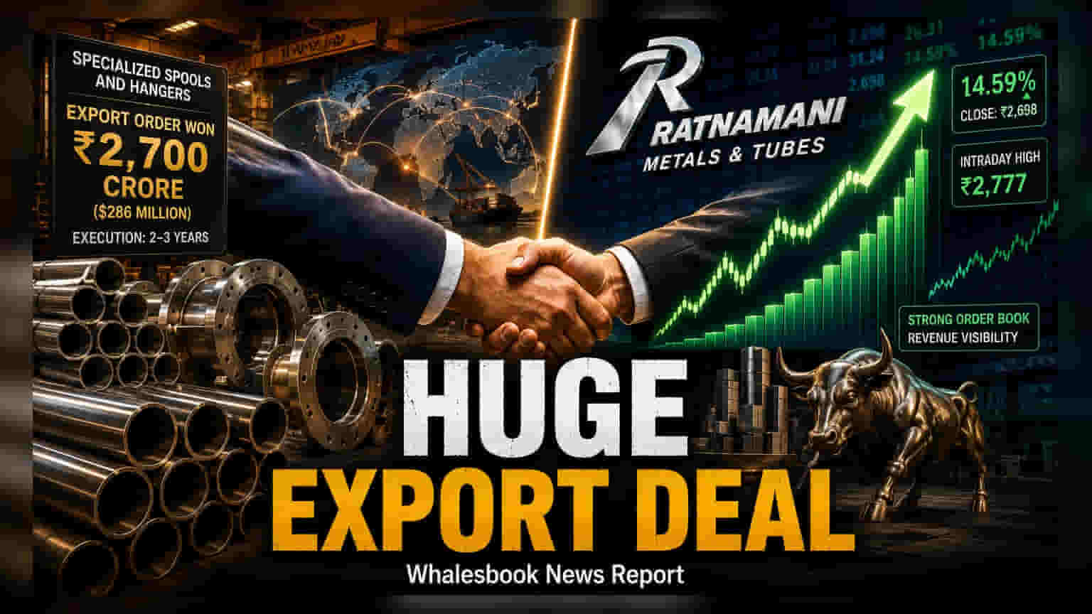 Ratnamani Metals Share Price: ₹2,700 કરોડનો મોટો એક્સપોર્ટ ઓર્ડર મળતા શેરમાં 14% નો ઉછાળો!