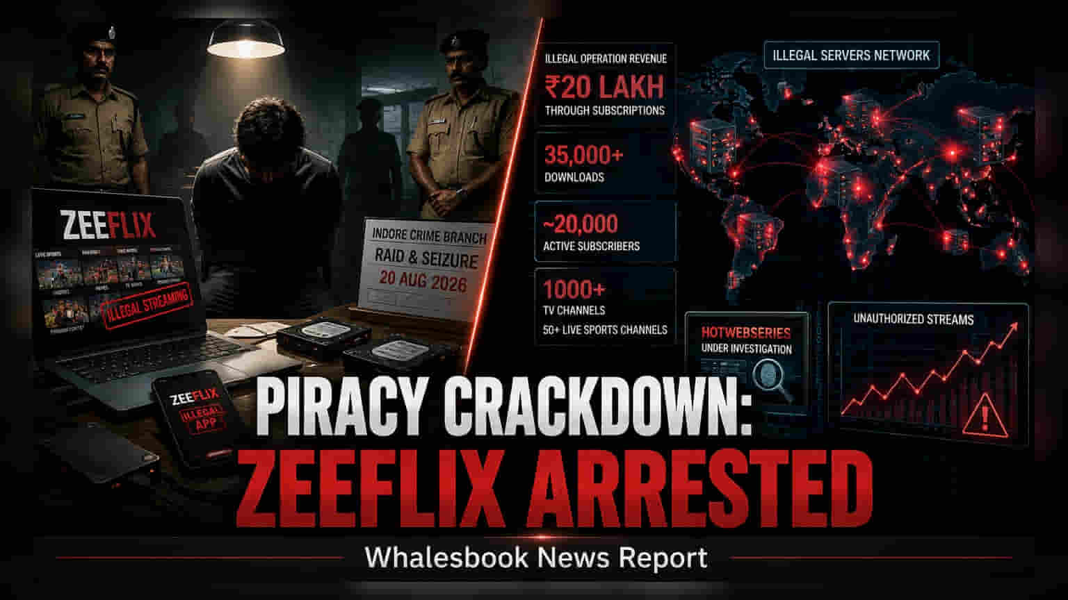 ZeeFlix ऑपरेटर गिरफ्तार: JioStar की पाइरेसी पर इंदौर पुलिस का एक्शन!