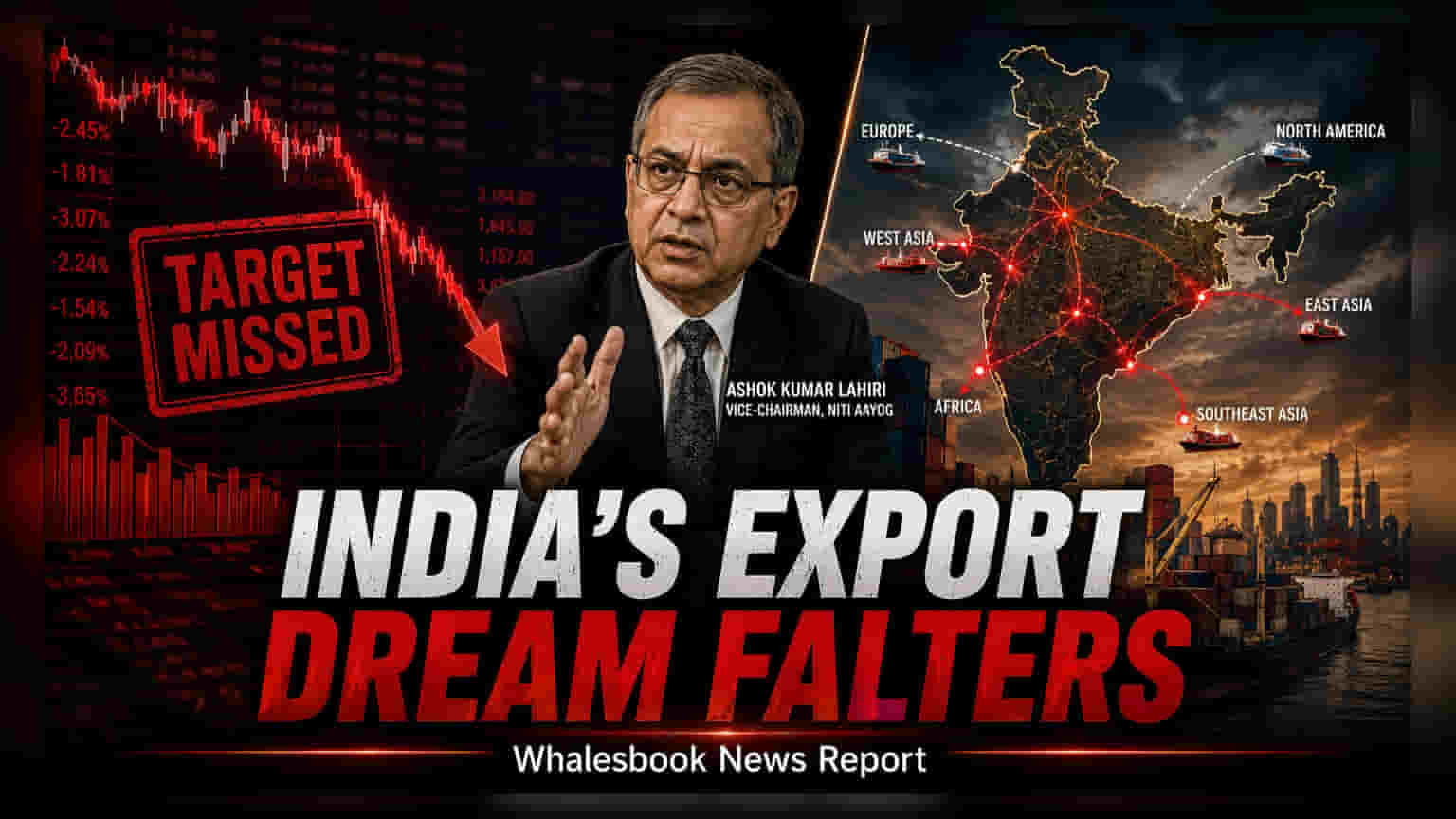 India May Defer $1 Trillion Export Goal to 2027-28