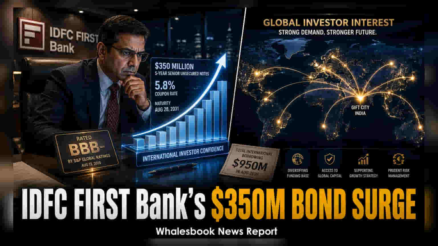 IDFC FIRST Bank ਨੇ ਵਿਦੇਸ਼ੀ ਬਾਂਡਾਂ ਰਾਹੀਂ ਜੁਟਾਏ $350 ਮਿਲੀਅਨ