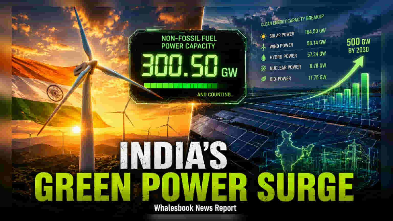 India Crosses 300 GW Clean Energy Capacity Milestone