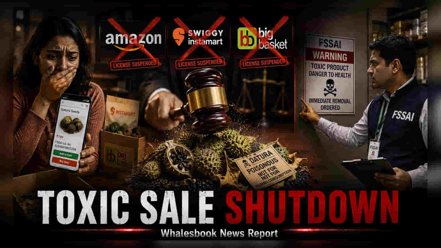 Amazon, Swiggy, BigBasket के फूड लाइसेंस सस्पेंड: कर्नाटक FDA का बड़ा एक्शन!