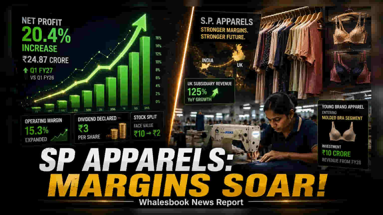 S.P. Apparels Reports Q1 Profit Growth, Announces Stock Split
