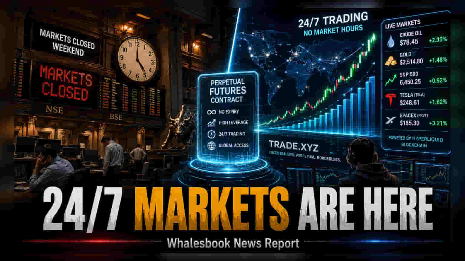 Trade.xyz ਨੇ ਕਮਾਏ $500 ਬਿਲੀਅਨ: ਤੇਲ ਤੇ ਸਟਾਕਸ ਦਾ 24/7 ਵਪਾਰ!
