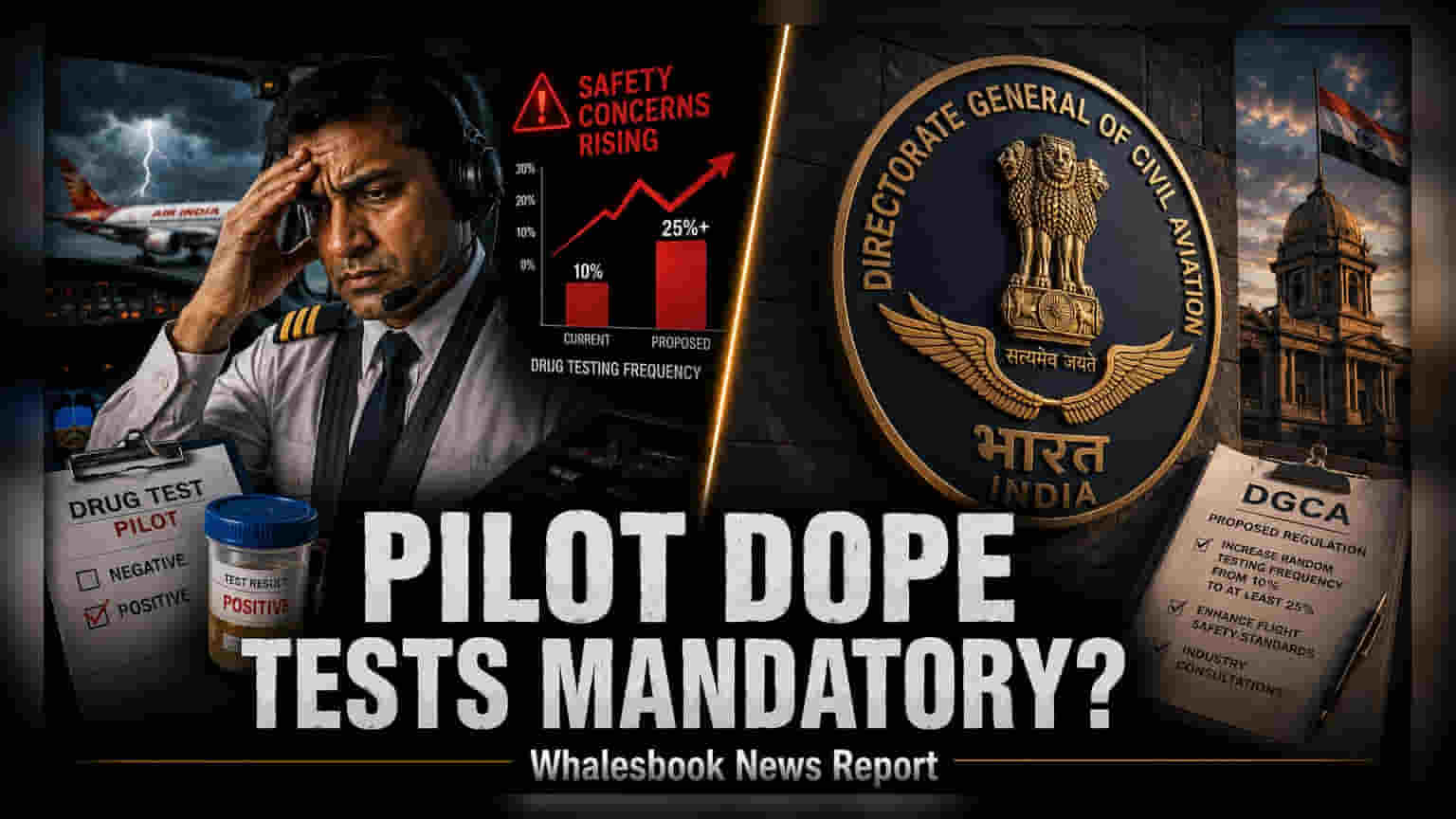 DGCA Proposes 25% Pilot Drug Testing After Air India Incident