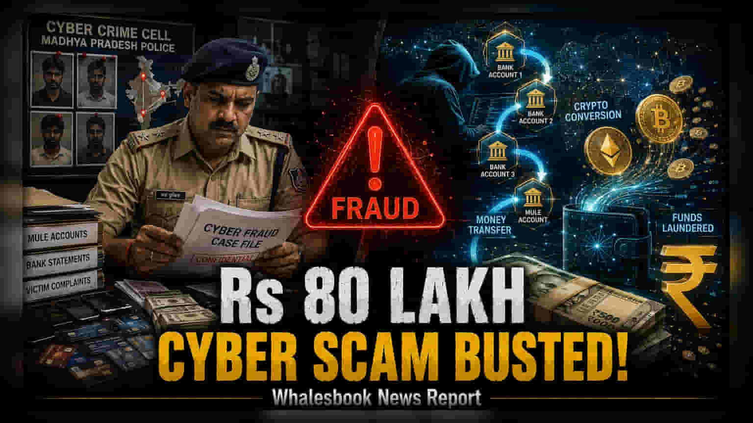 MP पुलिस का बड़ा एक्शन: ₹80 लाख की साइबर ठगी का भंडाफोड़, 4 गिरफ्तार