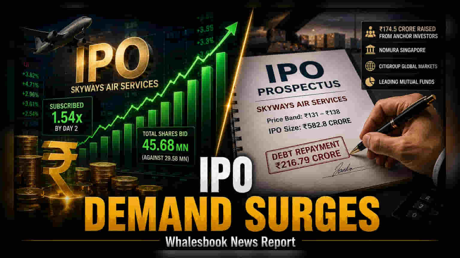 Skyways Air Services IPO: दुसऱ्या दिवशी सबस्क्रिप्शन १.५४ पटीने वाढले