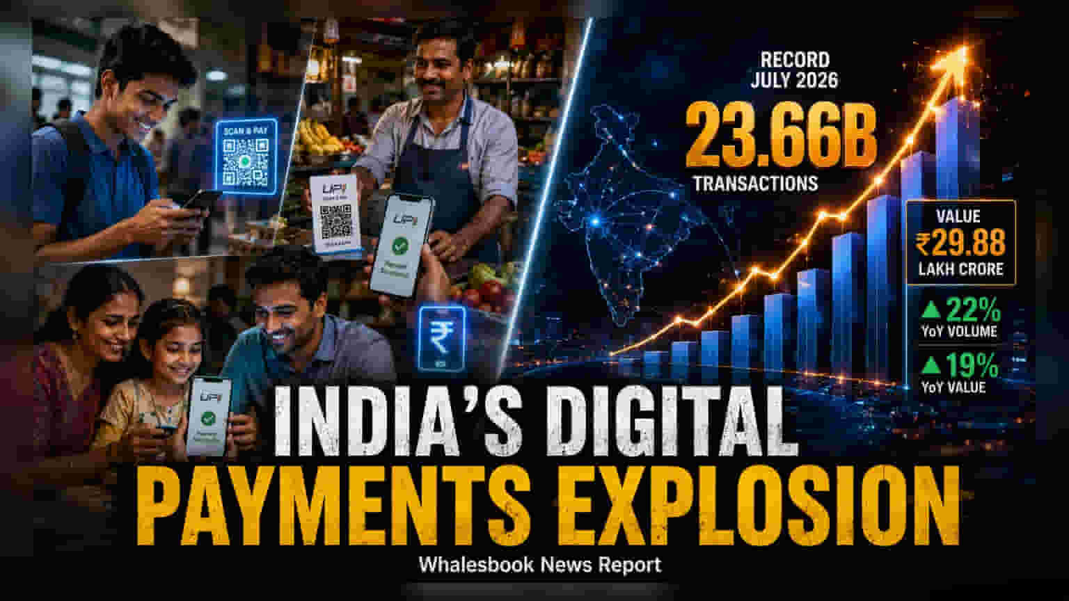 UPI का रिकॉर्ड: जुलाई 2026 में 23.66 अरब ट्रांजेक्शन, ₹29.88 लाख करोड़ का हुआ लेन-देन!