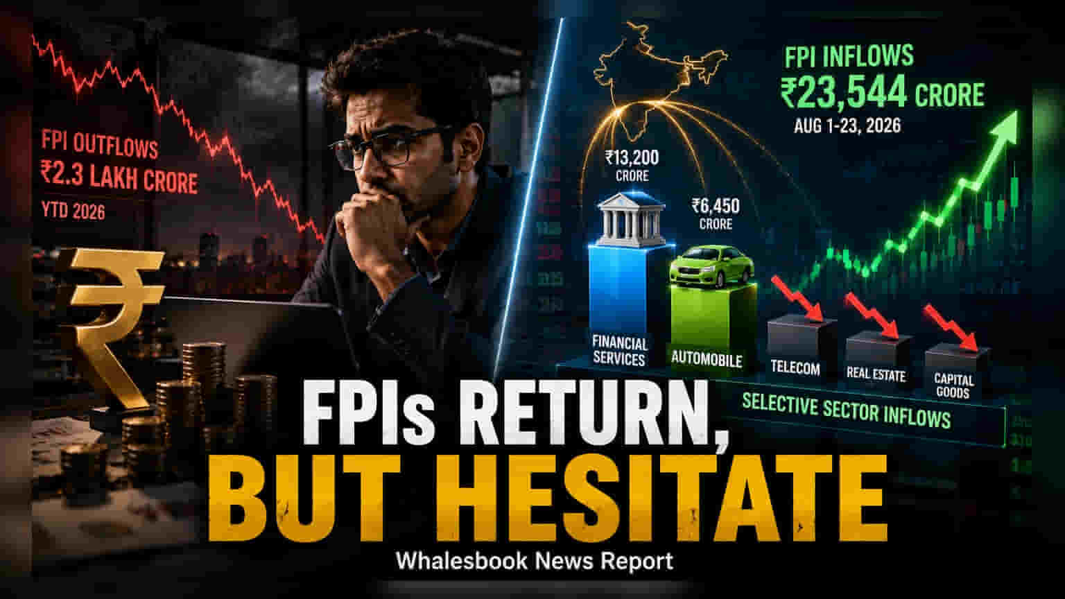 FPIల పునరాగమనం: ఆగస్టులో భారత స్టాక్స్లోకి ₹23,544 కోట్ల పెట్టుబడులు