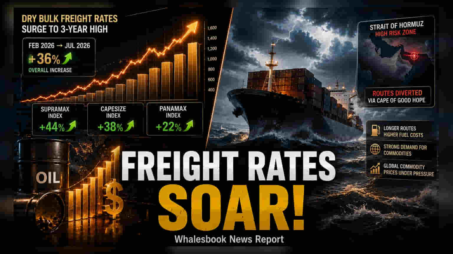 Dry Bulk Freight Rates: 3 ஆண்டுகளில் இல்லாத உச்சம்! புவிசார் அரசியல் பதற்றத்தால் 36% ஏற்றம்!