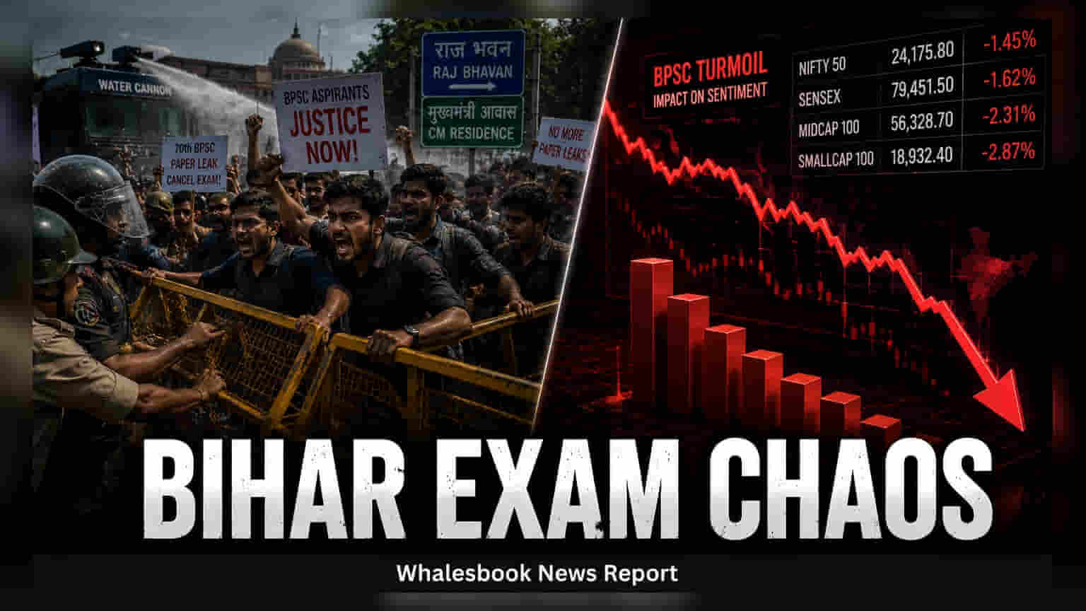 பாட்னா போராட்டம்: தேர்வு முறைகேடு சர்ச்சை - BPSC மாணவர்கள்-போலீஸ் மோதல்!