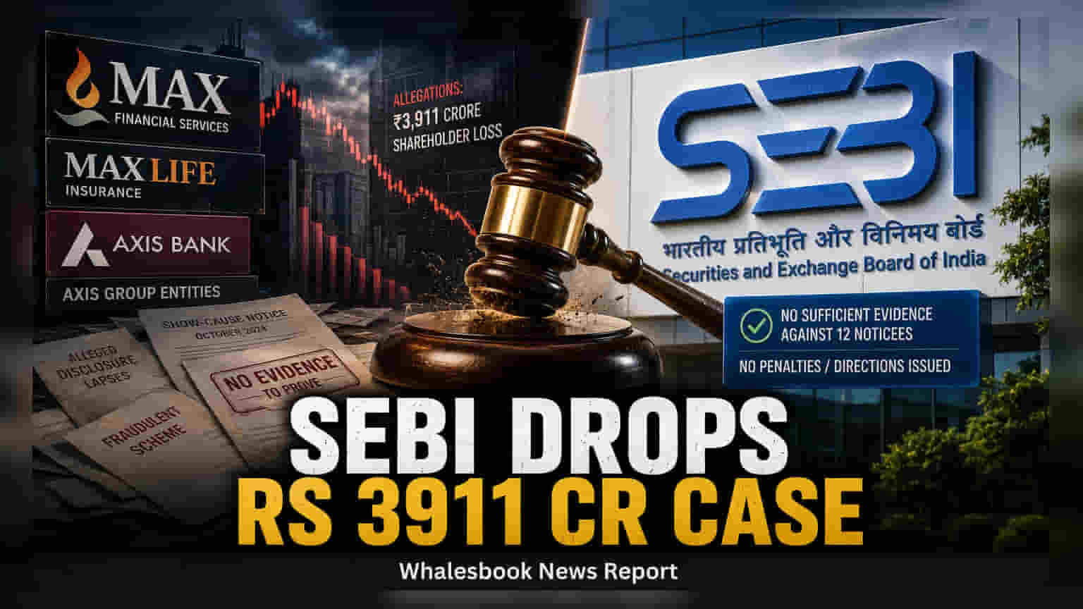 Max Financial, Axis: ₹3,911 கோடி மோசடி வழக்கு தள்ளுபடி - SEBI அதிரடி உத்தரவு!