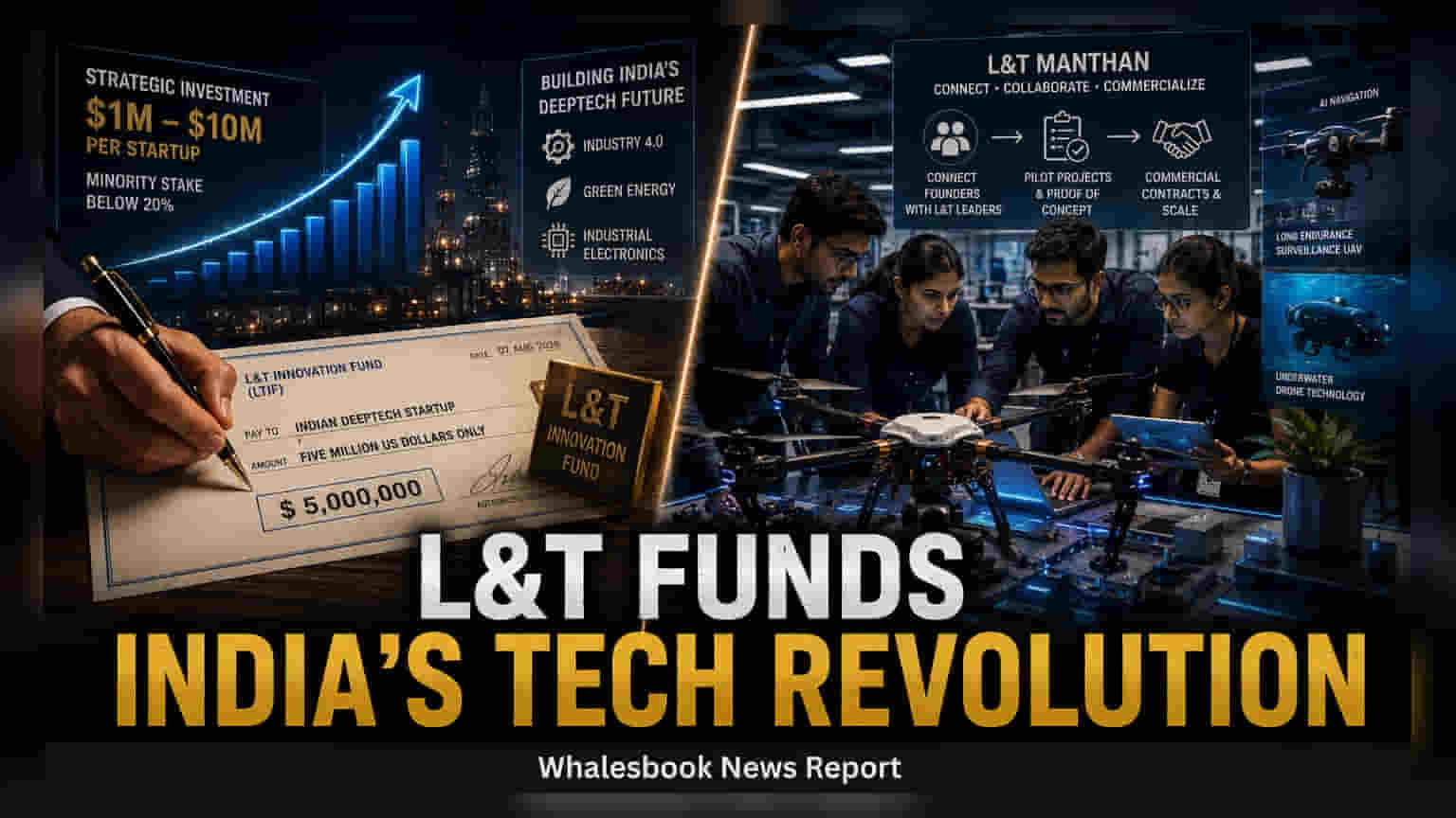 L&T ஃபண்ட் புதிய டர்ன்: இந்திய டீப்டெக் ஸ்டார்ட்அப்களில் ₹8 முதல் ₹80 கோடி முதலீடு!