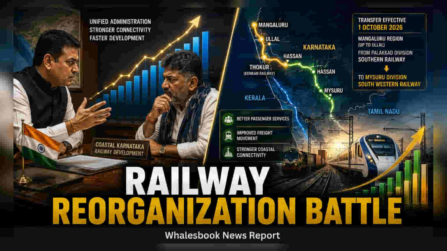 மங்களூரு ரயில்வே பகுதி: அக்டோபர் 1 முதல் மைசூரு கோட்டத்திற்கு மாற்றம்!