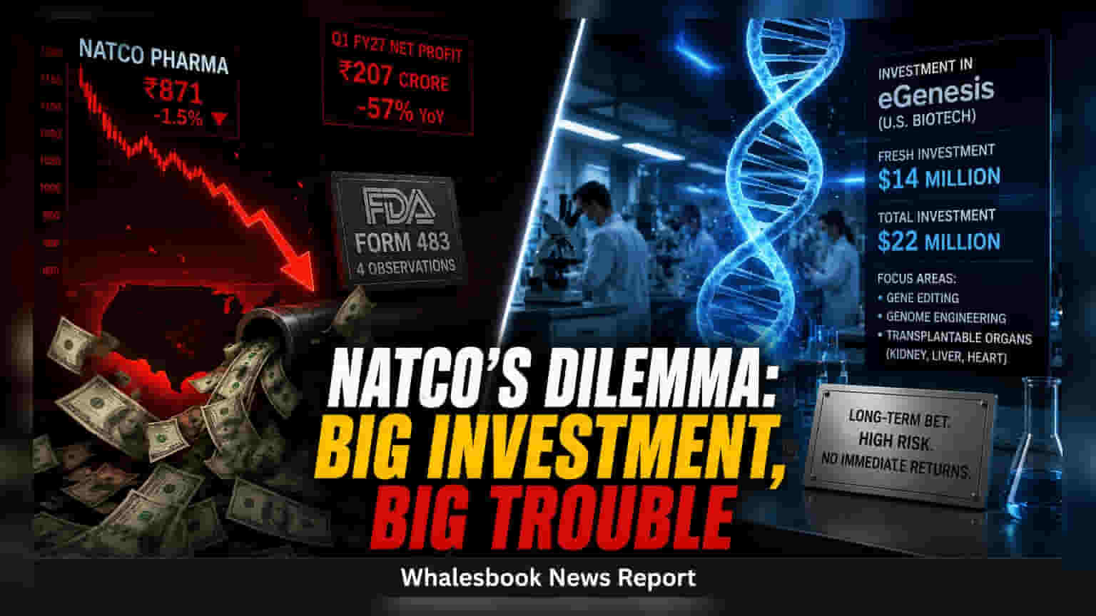 Natco Pharma Share Price: அமெரிக்க FDA ஆய்வில் சிக்கல்! பங்கு மதிப்பு வீழ்ச்சி, முதலீட்டில் புதிய திட்டம்