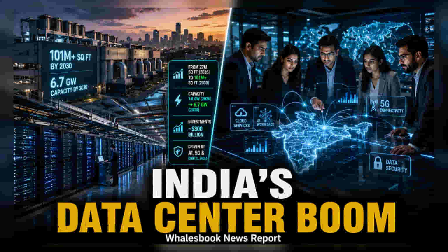 India Data Centre: 2030 तक 101 मिलियन वर्ग फुट पार! ₹300 बिलियन के निवेश पर निवेशकों की पैनी नज़र