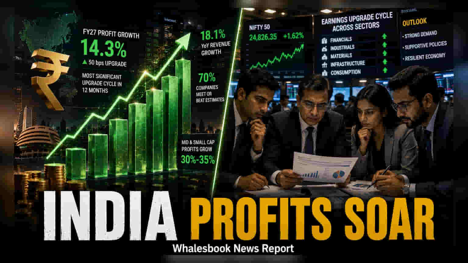 India Inc. Profit Growth Forecasts Raised to 14.3%