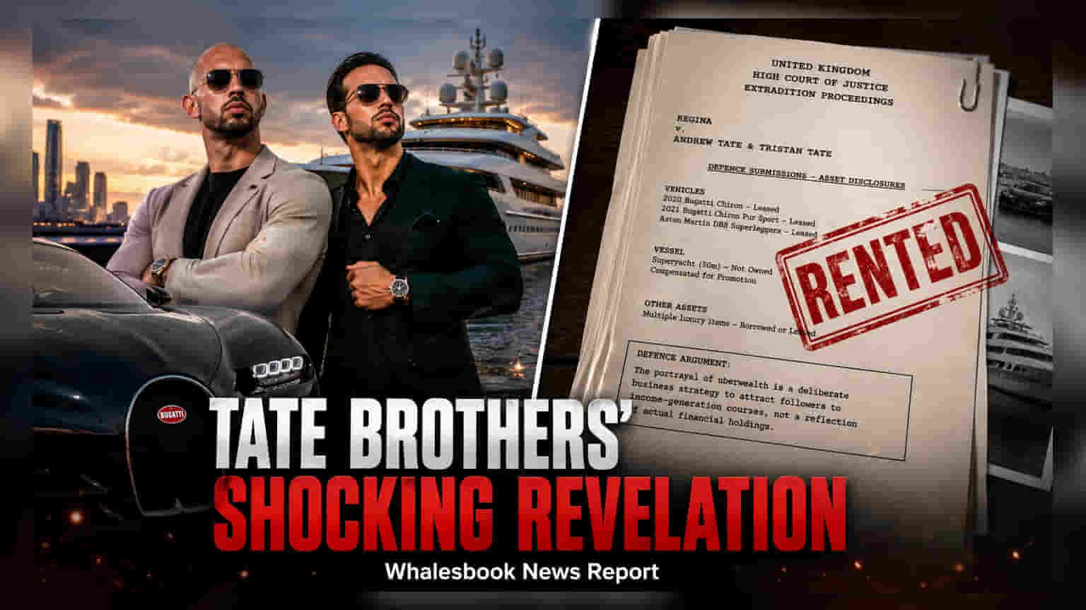 Court Docs Reveal Andrew, Tristan Tate Luxury Assets Were Rented