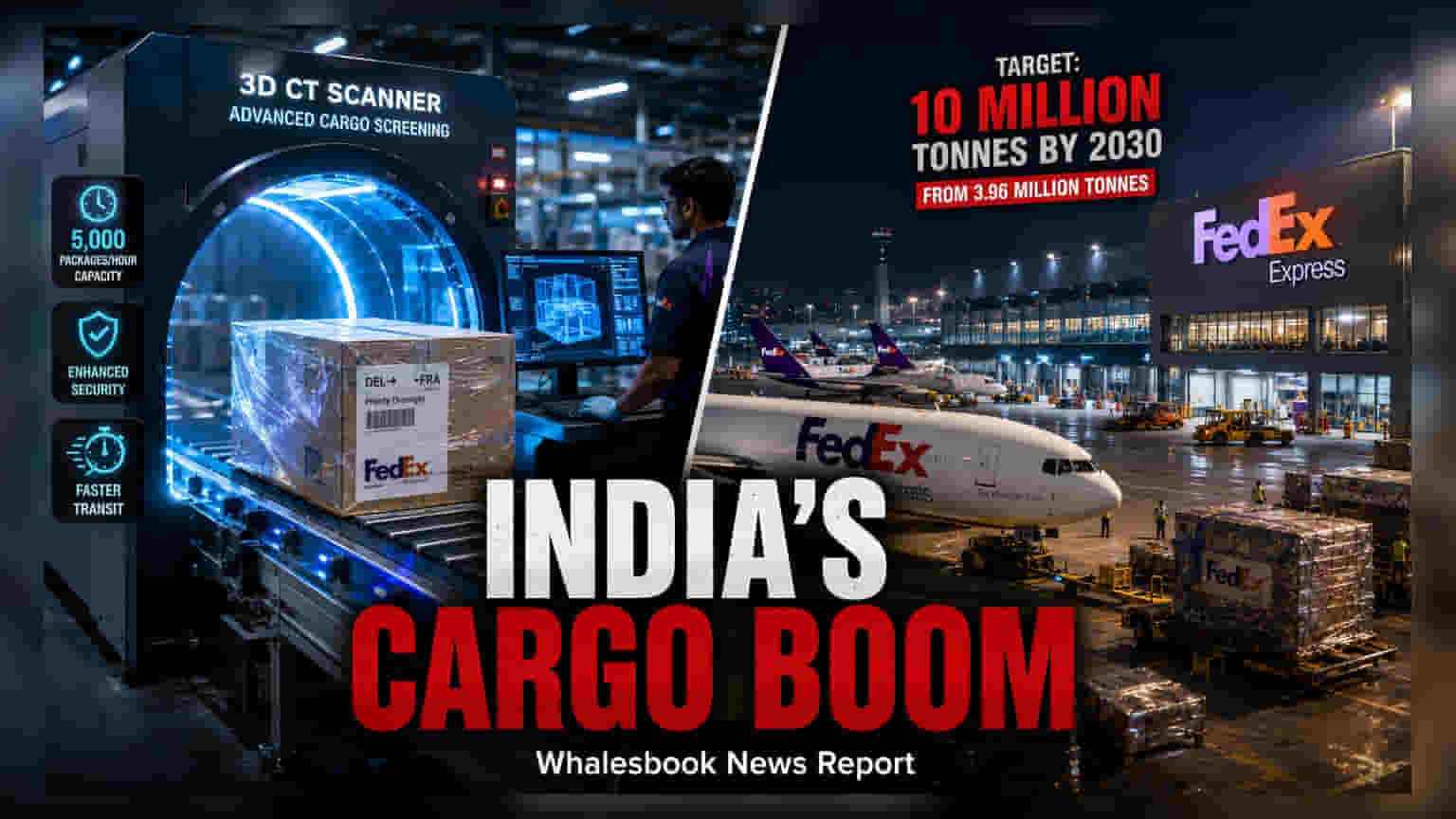 India Air Cargo: 2030 સુધીમાં 10 MT નું લક્ષ્ય, FedEx એ દિલ્હીમાં નવું હબ ખોલ્યું