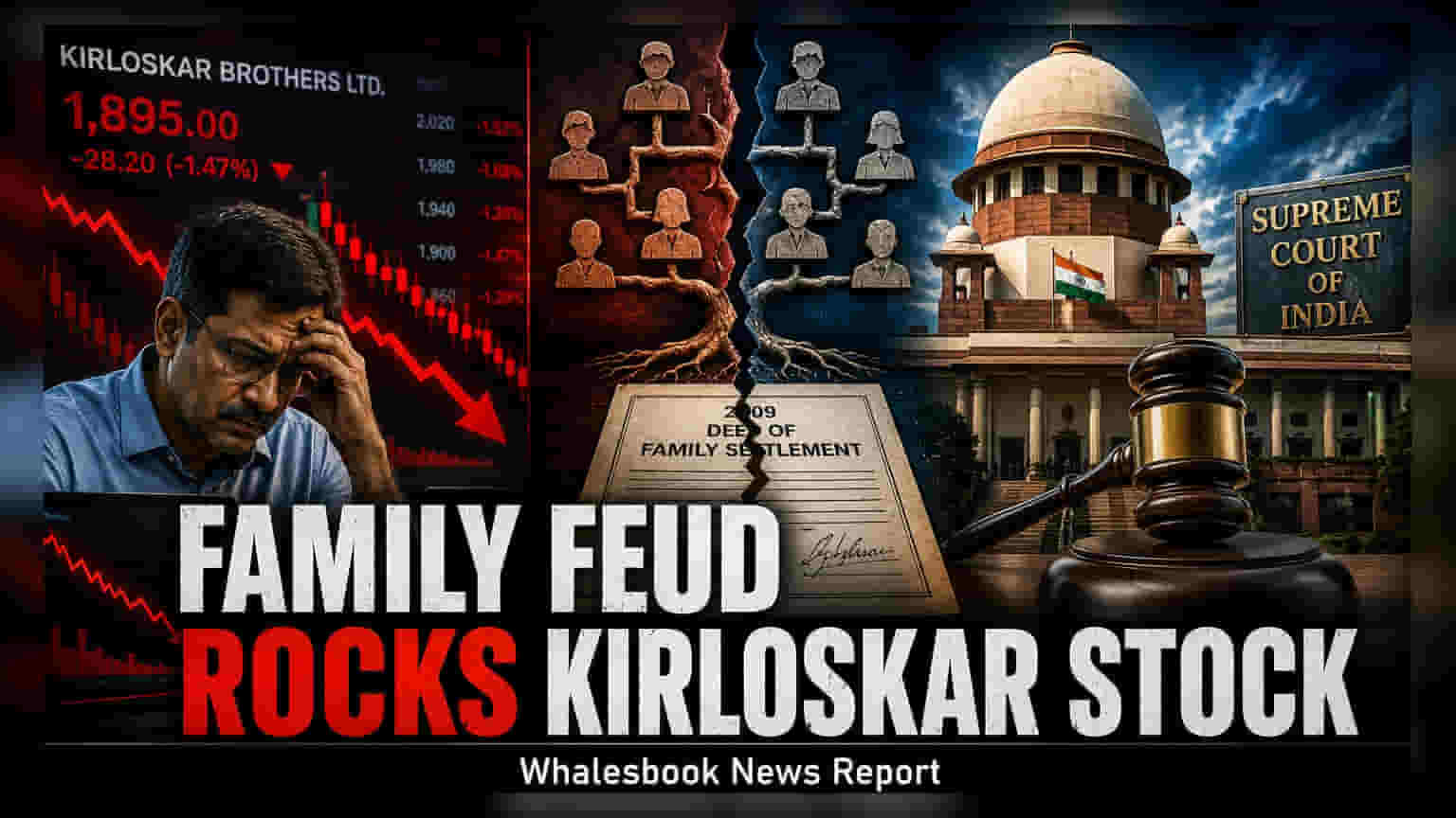 Kirloskar Brothers Share Price: ਪਰਿਵਾਰਕ ਝਗੜੇ ਕਾਰਨ ਸੁਪਰੀਮ ਕੋਰਟ ਦੇ ਹੁਕਮਾਂ ਮਗਰੋਂ ਸ਼ੇਅਰਾਂ 'ਚ ਗਿਰਾਵਟ