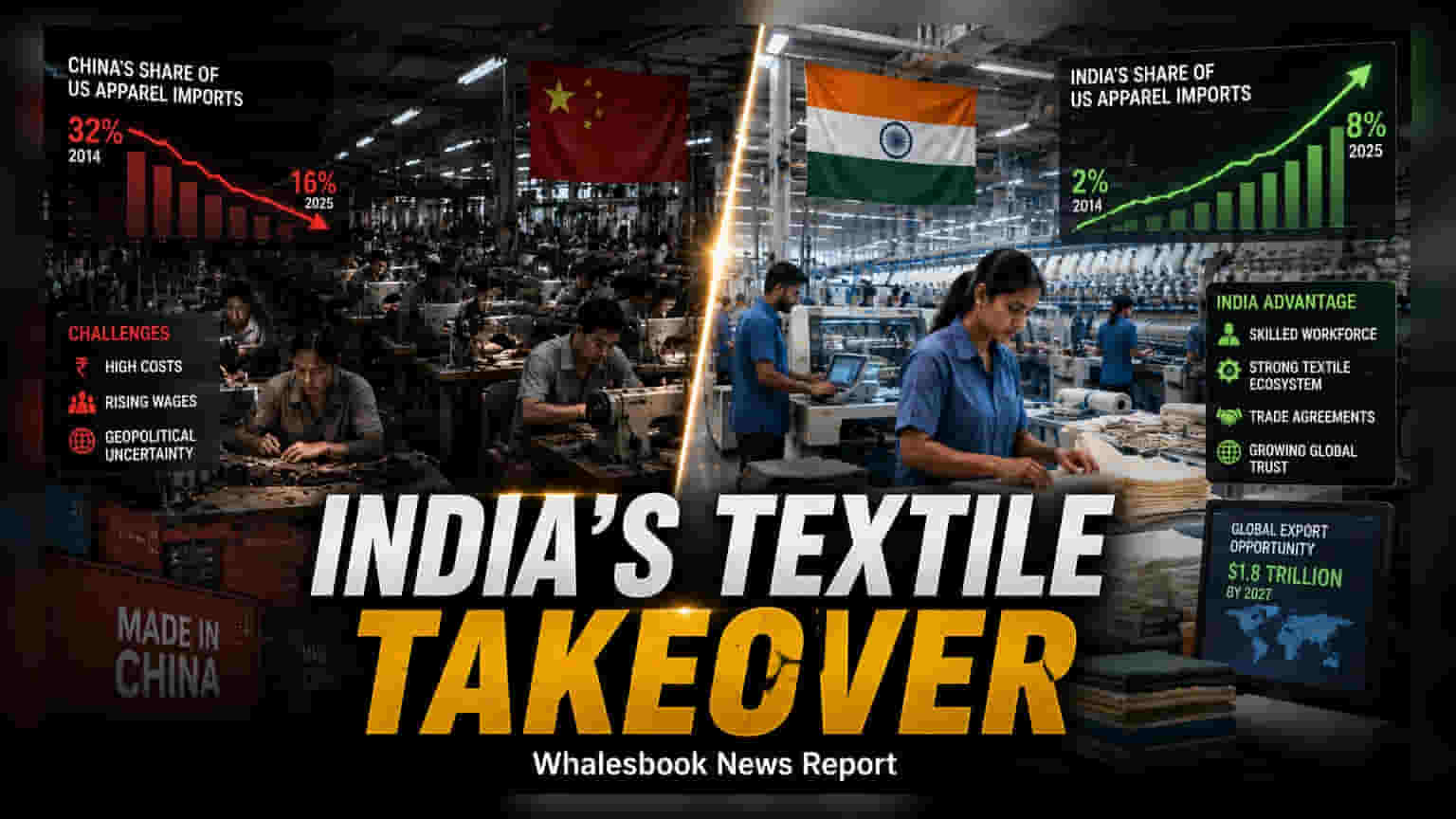 भारत वस्त्रोद्योग क्षेत्रासाठी मोठी संधी! चीनऐवजी आता भारताकडे वळणार जागतिक ब्रँड्स