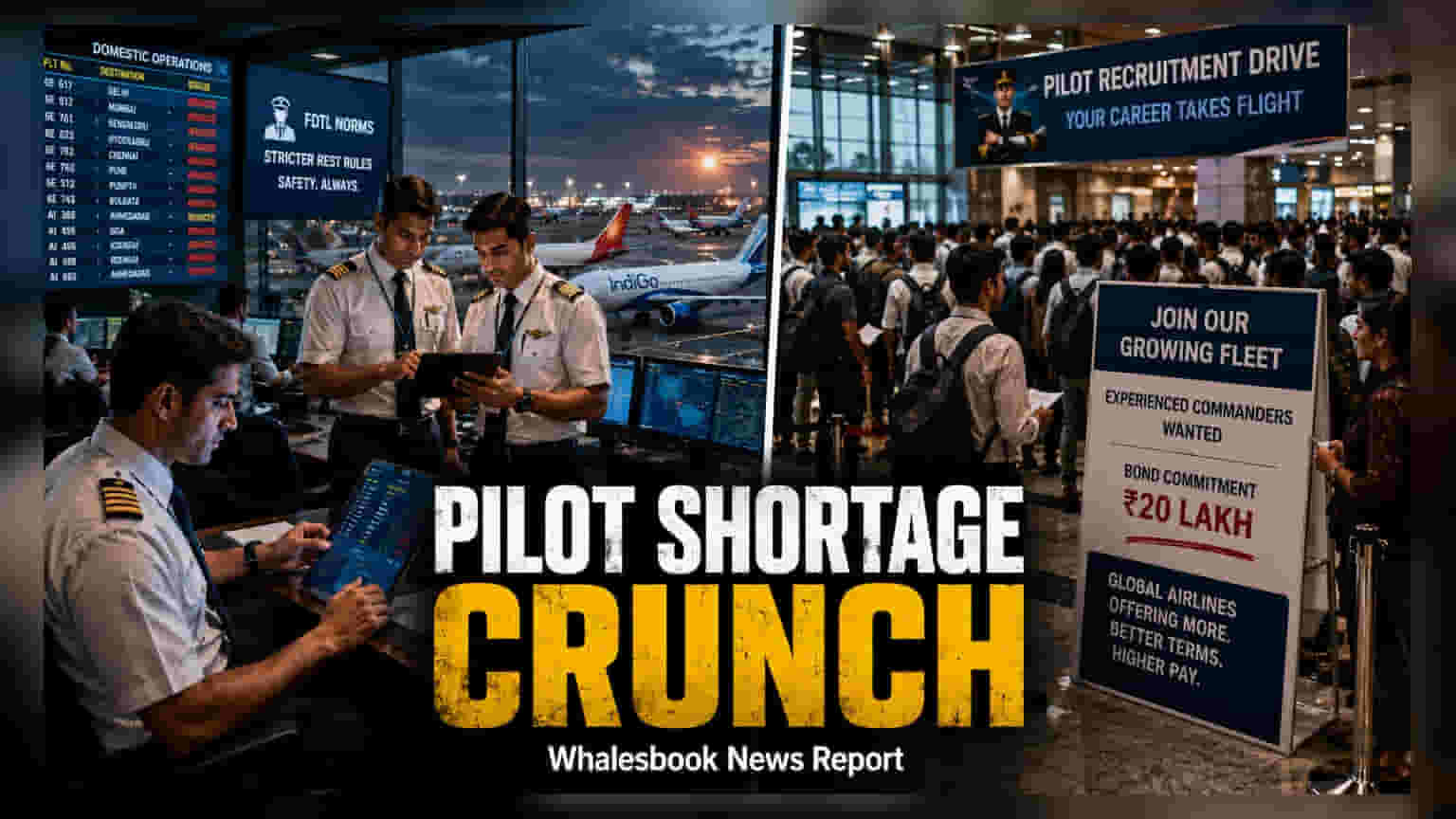 IndiGo, Air India Face Capacity Cuts Amid Pilot Crunch