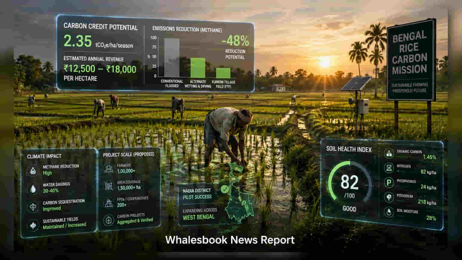 Bengal Rice Carbon Mission: ਕਿਸਾਨਾਂ ਦੀ ਵਧੇਗੀ ਕਮਾਈ! ਕਾਰਬਨ ਕ੍ਰੈਡਿਟ ਰਾਹੀਂ ਹੋਵੇਗਾ ਮੁਨਾਫ਼ਾ