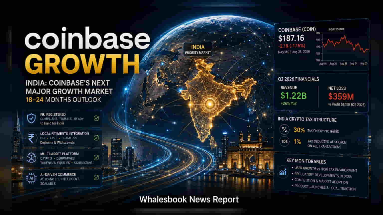 Coinbase: भारतावर लावणार मोठी बाजी! आगामी २ वर्षांसाठी भारत ठरला मुख्य बाजार